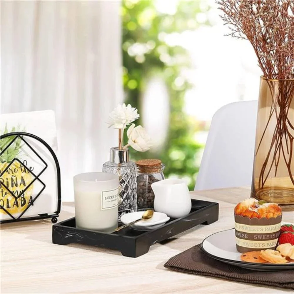 Vanity Tray, Bathroom Tray Toilet Tank Storage Tray, Resin Kitchen